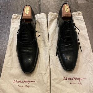 Salvatore Ferragamo black men’s dress shoes